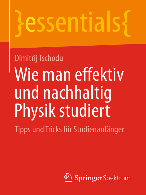 Cover image for Wie man effektiv und nachhaltig Physik studiert